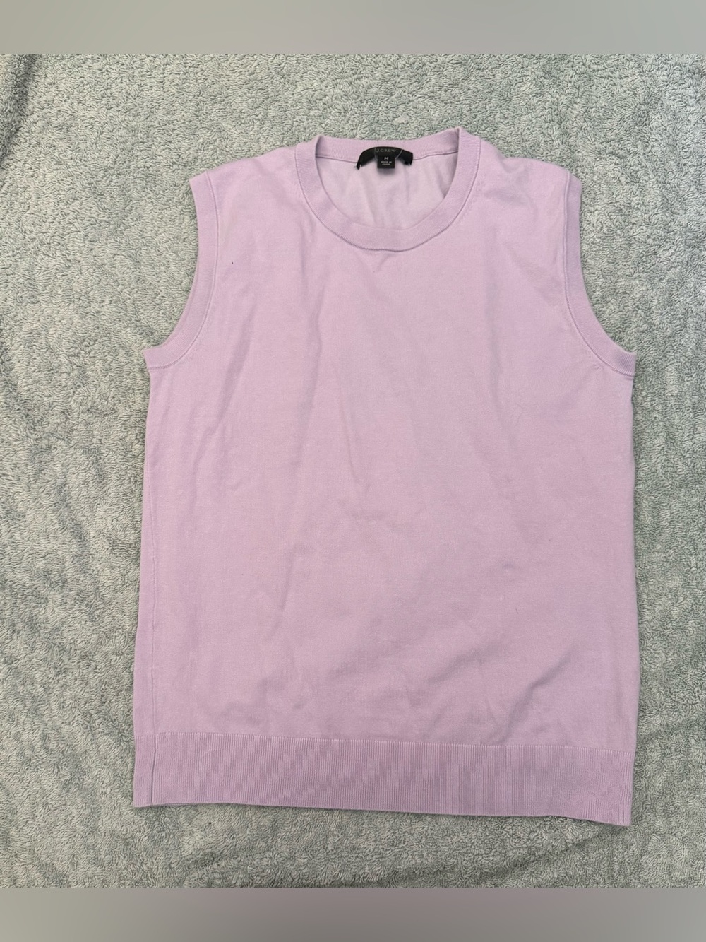 J. Crew Lavender Sleeveless Crewneck Sweater Vest Size M
